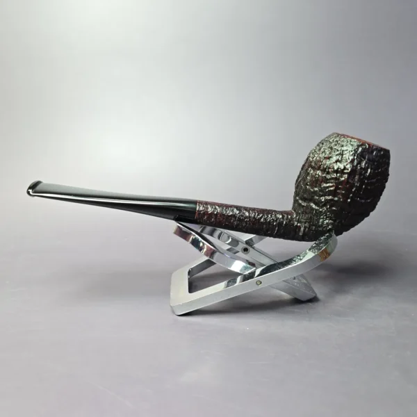 J Mouton Sandblasted Tavern Belge Handmade Briar Pipe, New - Image 4