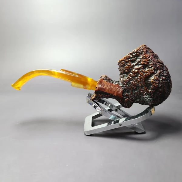 Caminetto Business Rusticated Egg Estate Briar Pipe, Italian Estates - Image 4