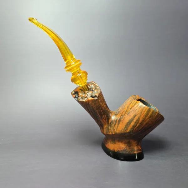 Bjarne XL Smooth Freehand Cavalier Sitter Estate Briar Pipe, Unsmoked - Image 4