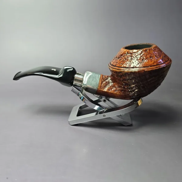 Ser Jacopo Senecta Maxima Sandblasted Bulldog Estate Briar Pipe, Italian Estates, 9mm - Image 5