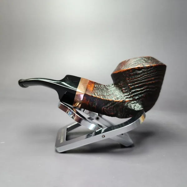 Morgan BlackJack 30 Sandblasted Bulldog Briar Pipe, New - Image 5