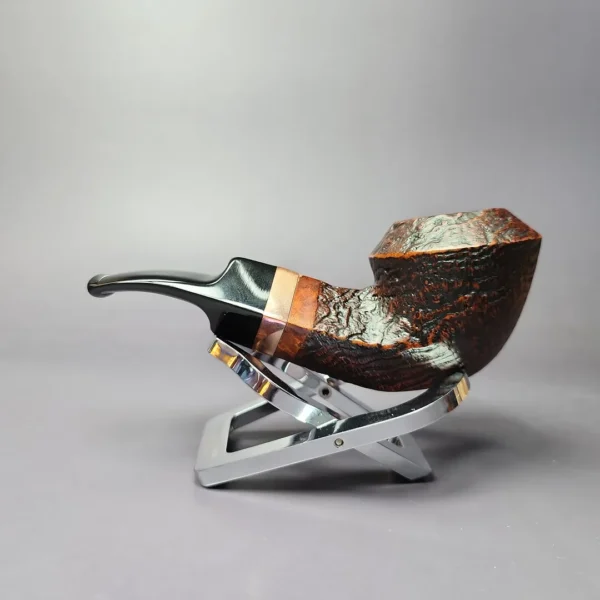 Morgan BlackJack 30 Sandblasted Bulldog Briar Pipe, New - Image 5