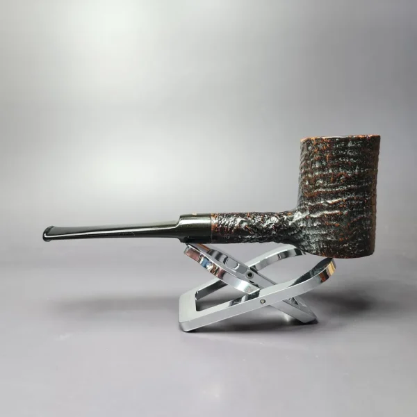 Gold Crown by GBD 9569 Sandblasted Poker Sitter Estate Briar Pipe, English Estates - Image 5
