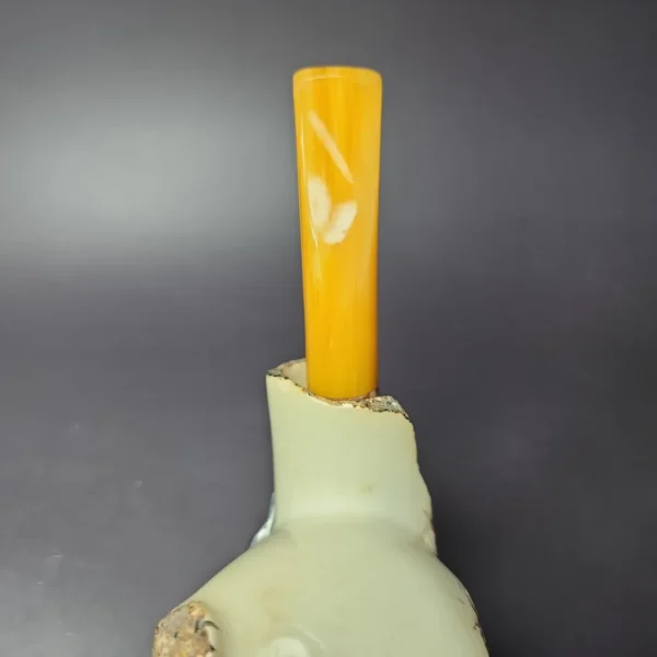 MBSD Meerschaum Deluxe Natural XL Freehand Block Meerschaum Pipe, Briar-Mortise - Image 5