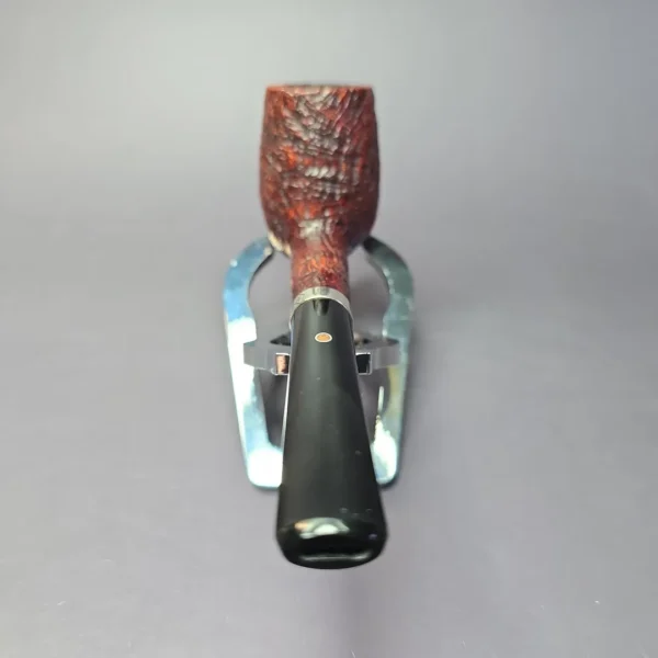 Ashton Pebble Grain XX Sandblasted Billiard w/ Silver Estate Briar Pipe, English Estates - Image 5