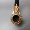Custom-Blit Mincer Era Rusticated Billiard Estate Briar Pipe, American Estates - Image 5