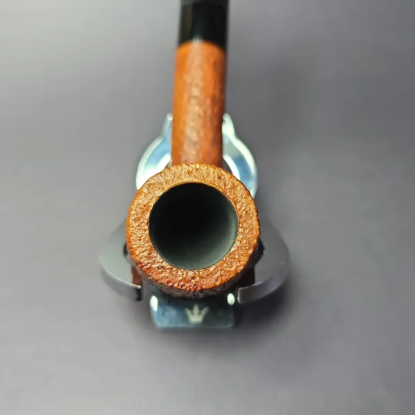 Merchant Service Originals by G. Polla Sandblasted Billiard Handmade Briar Pipe, New - Image 5