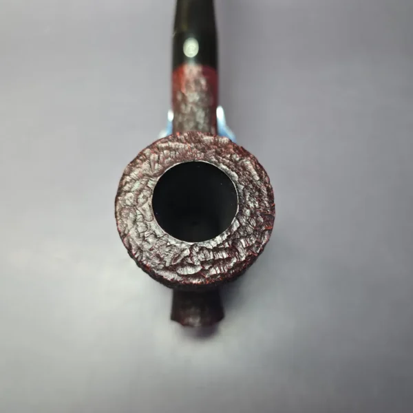 James Upshall Bark Extra Large Rusticated Cavalier Estate Briar Pipe, Unsmoked - Image 5