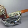 19th c. CPF Best Make Bulldog w/ Silver Antique Estate Briar Pipe, Unsmoked - Image 5
