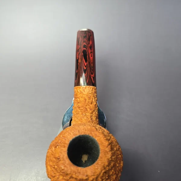 Pipe Tristan Granite Rusticated Bullmoose Handmade Briar Pipe, New - Image 5