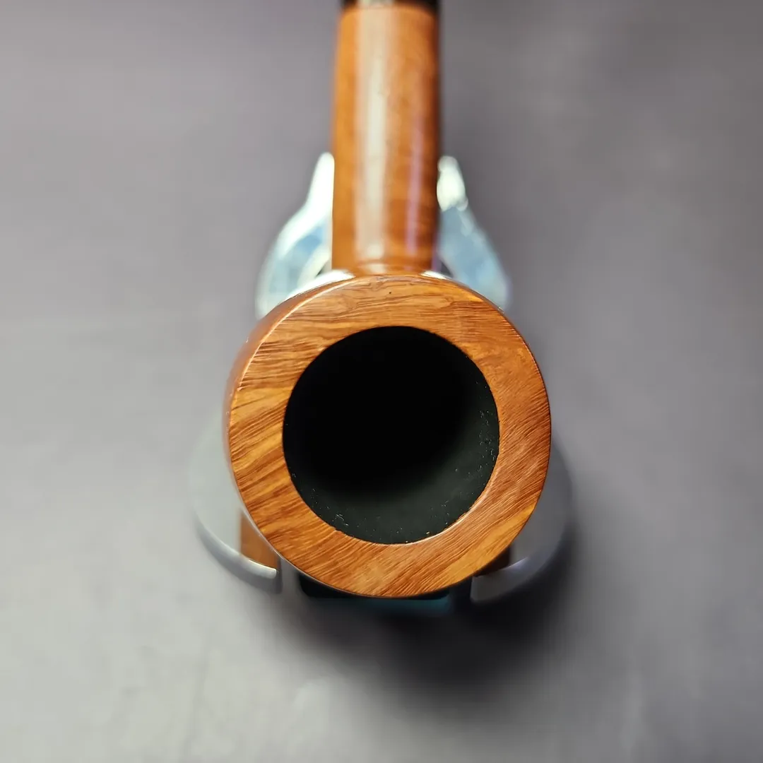 Barontini Diamante 313 Smooth Oval Shank Billiard Estate Briar Pipe, Unsmoked - Image 5