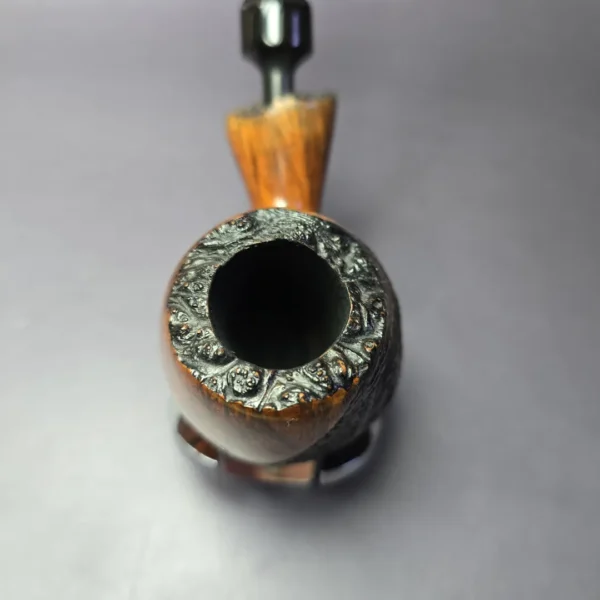 Bari Wiking XL Partially Sandblasted Freehand Estate Briar Pipe, Danish Estates - Image 6