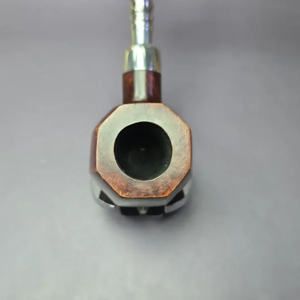 Ferndown Reo 3 Star Silver Spigot Panel Apple Estate Briar Pipe, English Estates - Image 6