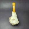 MBSD Meerschaum Deluxe Natural XL Freehand Block Meerschaum Pipe, Briar-Mortise - Image 6