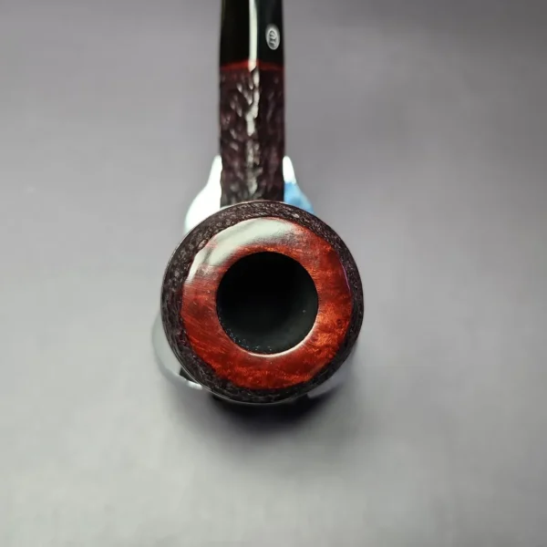James Upshall Bark Group 6  Rusticated Bulldog Estate Briar Pipe, Unsmoked - Image 6