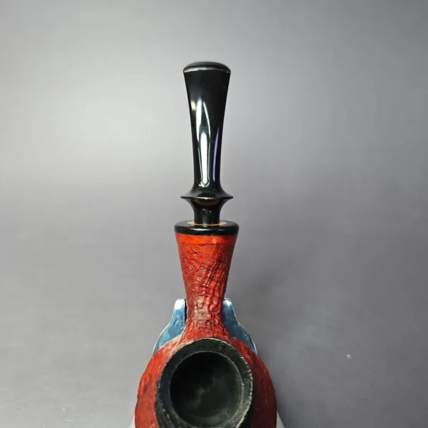 HS Studio Fumed Sandblasted Volcano Estate Briar Pipe, Unsmoked - Image 6