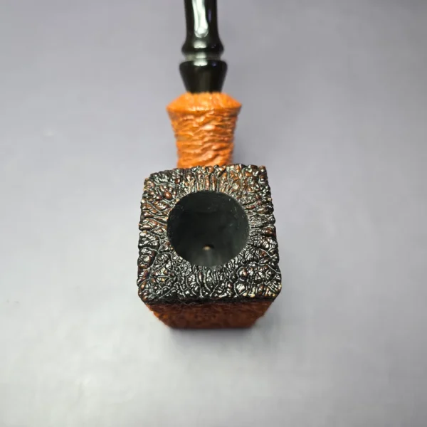 Brebbia Linea Varese Patent 402 Panel Sitter Estate Briar Pipe, Unsmoked - Image 6