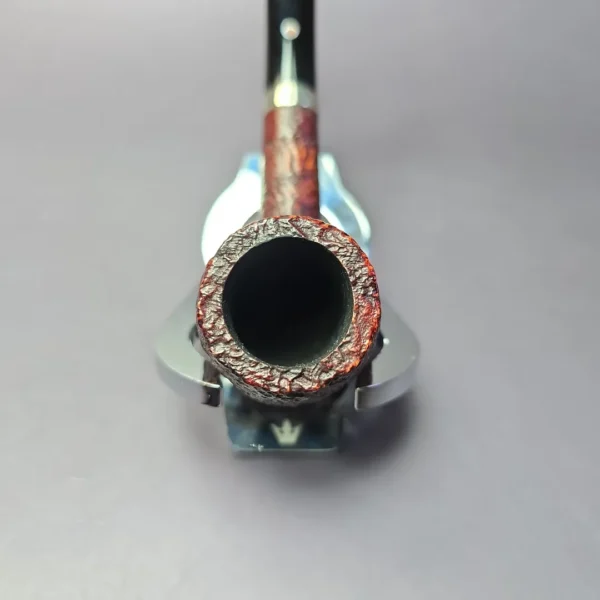 Ashton Pebble Grain XX Sandblasted Billiard w/ Silver Estate Briar Pipe, English Estates - Image 6