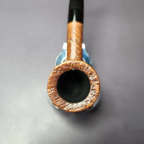 English Rustic Sandblasted Poker Estate Briar Pipe, English Estates - Image 6