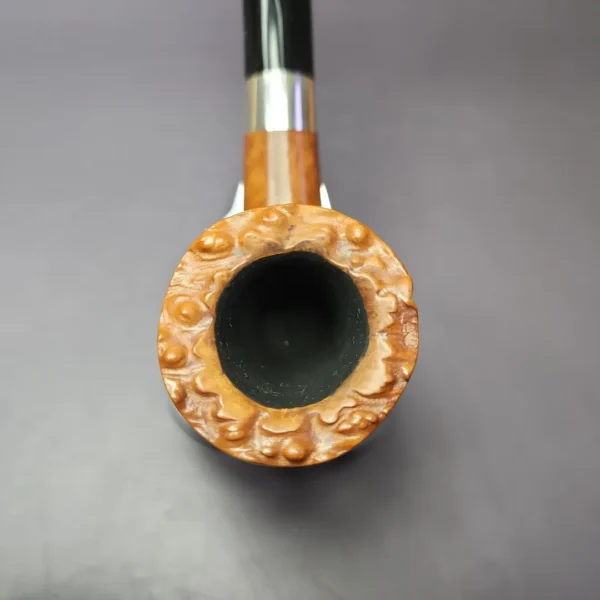 Savinelli Autograph Part Sandblasted Freehand w/ Silver Estate Briar Pipe, Italian Estates - Image 6