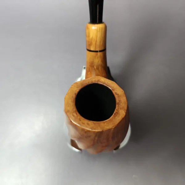 Castello "Castello" 4K Spiral Carved Egg Estate Briar Pipe, Italian Estates - Image 6