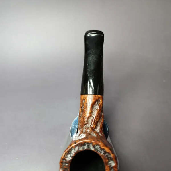 Custom-Blit Mincer Era Rusticated Billiard Estate Briar Pipe, American Estates - Image 6
