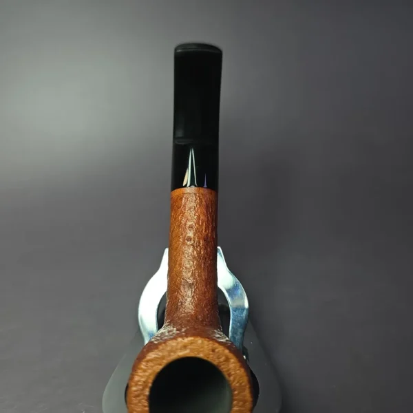Merchant Service Originals by G. Polla Sandblasted Billiard Handmade Briar Pipe, New - Image 6