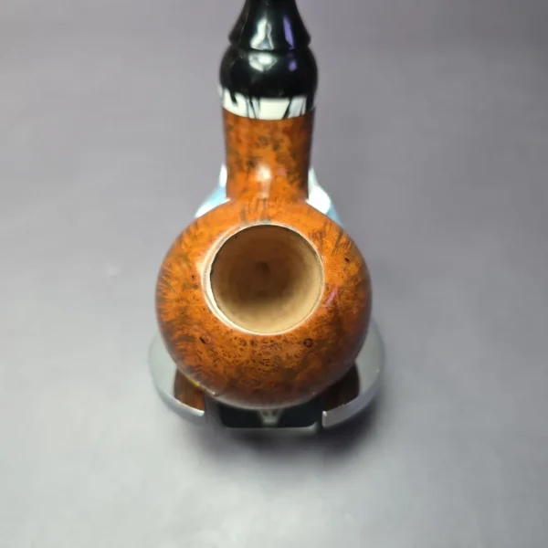 PapaBearPipes by Tim Beaumont Smooth Bent Ball Handmade Briar Pipe, New - Image 6