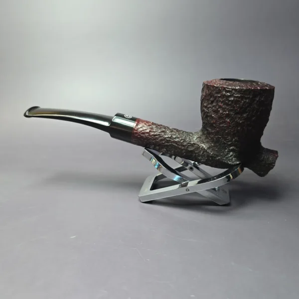 James Upshall Bark Extra Large Rusticated Cavalier Estate Briar Pipe, Unsmoked - Image 6