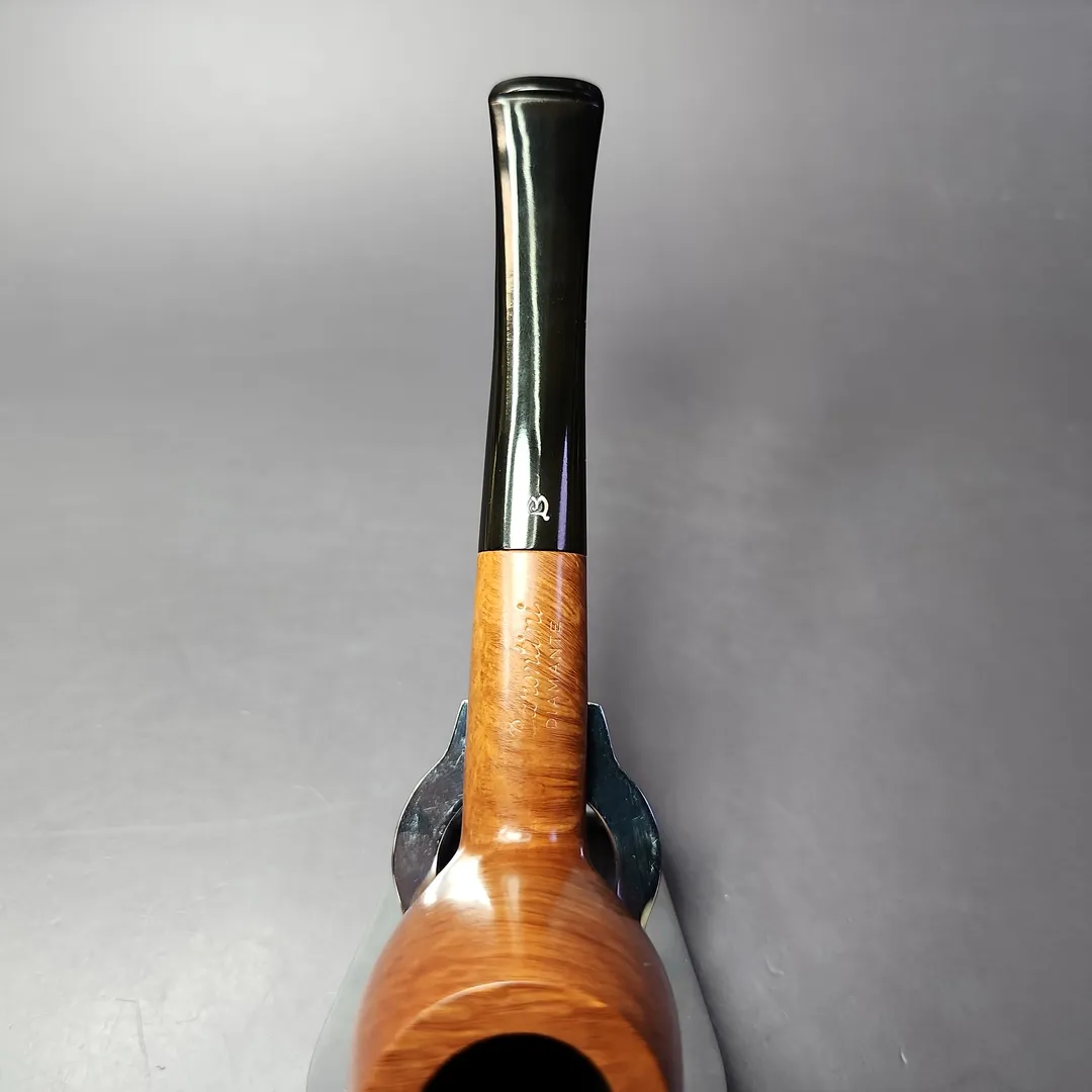 Barontini Diamante 313 Smooth Oval Shank Billiard Estate Briar Pipe, Unsmoked - Image 6