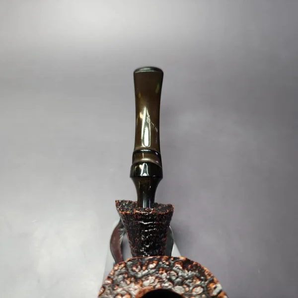 Savinelli Autograph 4 Partially Sandblasted Freehand Estate Briar Pipe, Italian Estates - Image 7