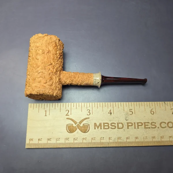 Pipe Tristan Rusticated Poker w/ Durat Handmade Briar Pipe, New - Image 7