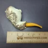 MBSD Meerschaum Deluxe Natural XL Freehand Block Meerschaum Pipe, Briar-Mortise - Image 7