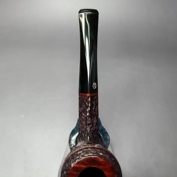 James Upshall Bark Group 6  Rusticated Bulldog Estate Briar Pipe, Unsmoked - Image 7