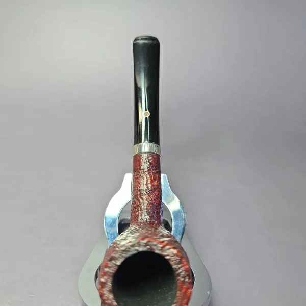 Ashton Pebble Grain XX Sandblasted Billiard w/ Silver Estate Briar Pipe, English Estates - Image 7
