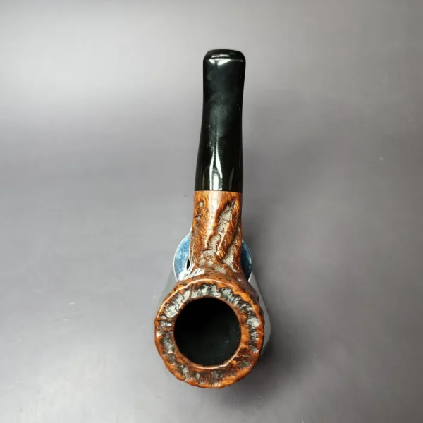Custom-Blit Mincer Era Rusticated Billiard Estate Briar Pipe, American Estates - Image 7