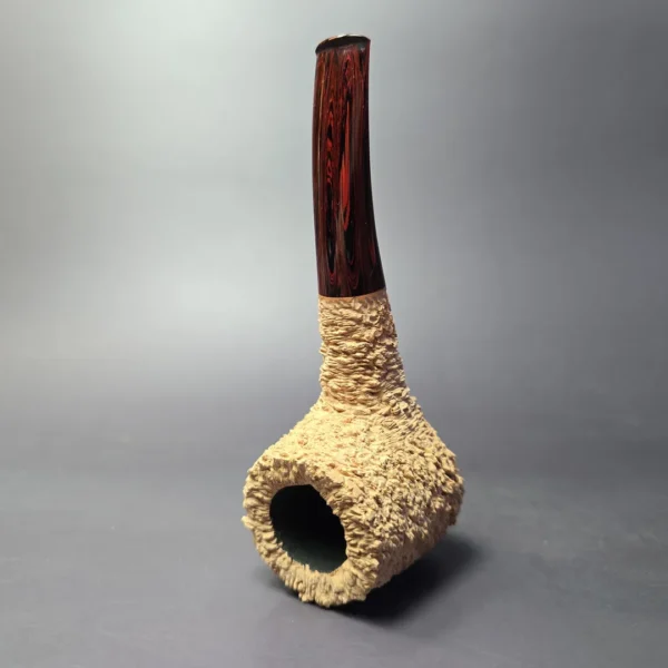 Pipe Tristan Natural Granite Rusticated "55" Pot Handmade Briar Pipe, New - Image 7