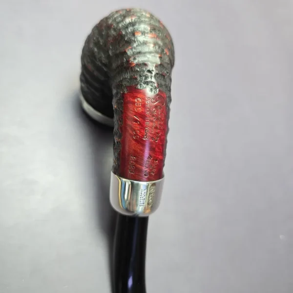 Peterson Pipe of the Year 2023 Rustic w/ Silver Cap Estate Briar Pipe, Irish Estates - Image 7