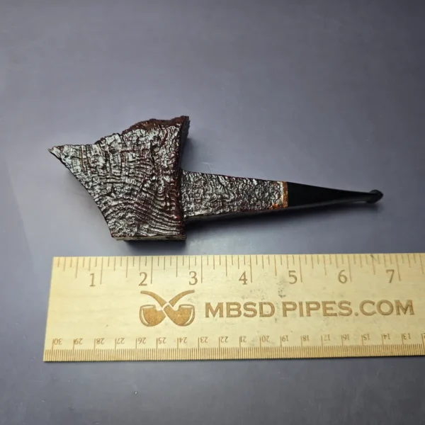HS Studio XL Sandblasted Panel w/ Plateaux Estate Briar Pipe, Unsmoked - Image 7