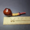 SU Pipes Smooth Brandy w/ Buddha Bamboo Handmade Briar Pipe, New - Image 8
