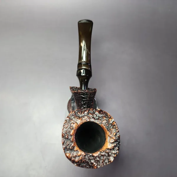 Savinelli Autograph 4 Partially Sandblasted Freehand Estate Briar Pipe, Italian Estates - Image 8