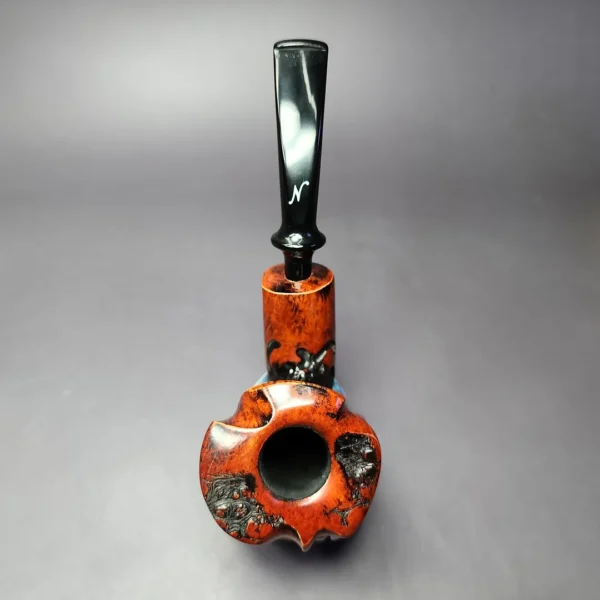 Nording Partially Rusticated Freehand Estate Briar Pipe, Unsmoked - Image 8