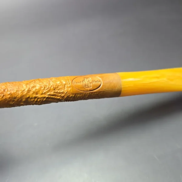 Merchant Service Originals by G. Polla XL Sandblasted Dublin Handmade Briar Pipe, New - Image 8
