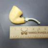 MBSD Meerschaum Silver Bent Panel Dublin Block Meerschaum Pipe, New - Image 8