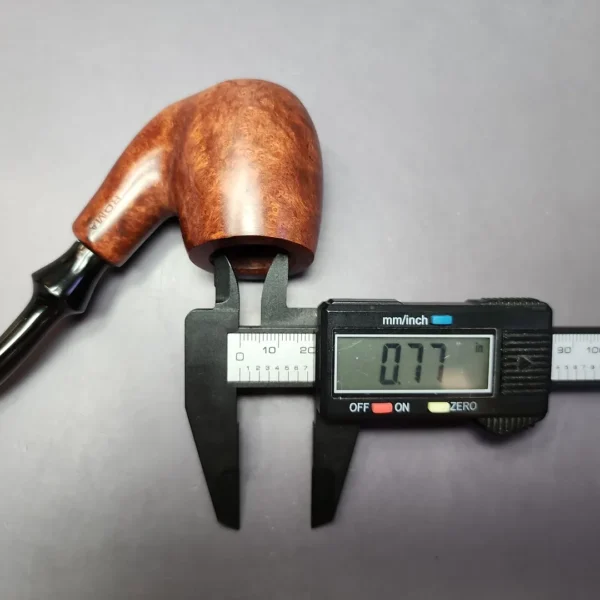 Roma Smooth Bent Billiard Sitter Estate Briar Pipe, Unsmoked - Image 8