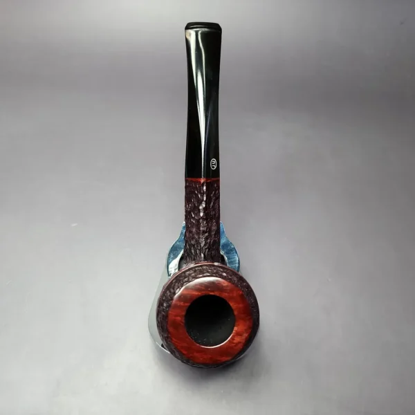 James Upshall Bark Group 6  Rusticated Bulldog Estate Briar Pipe, Unsmoked - Image 8