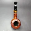 Peder Jeppesen Sandblasted Apple w/ Amberoid Estate Briar Pipe, Danish Estates - Image 8