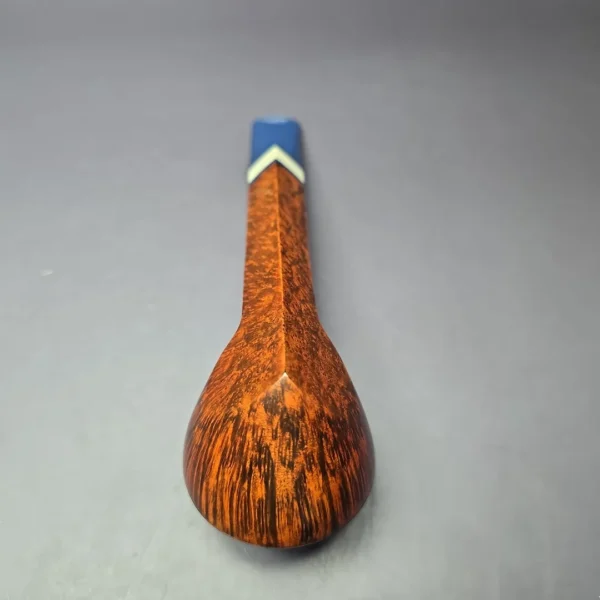 Manduela Smooth Bulldog w/ Bone & Blue Ebonite Estate Briar Pipe, Unsmoked - Image 8