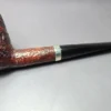 Ashton Pebble Grain XX Sandblasted Billiard w/ Silver Estate Briar Pipe, English Estates - Image 8