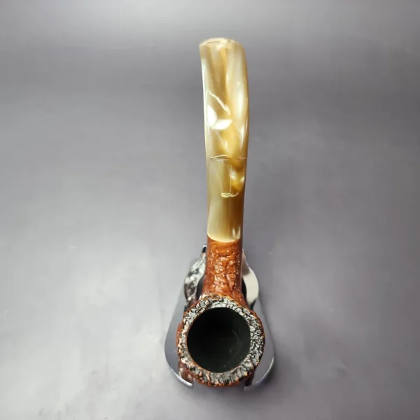 Caminetto Business 192 Large Rusticated Bent Billiard Estate Briar Pipe, Italian Estates - Image 8